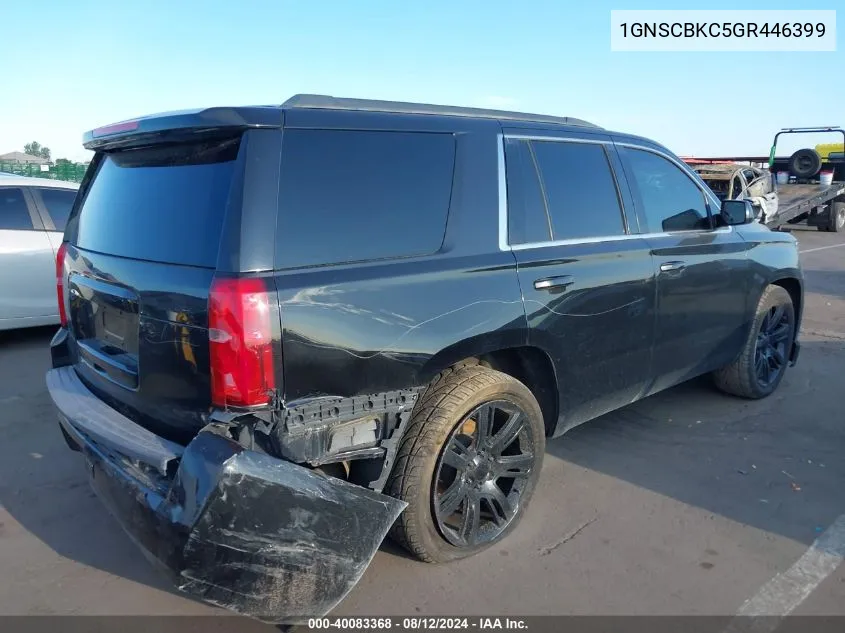 2016 Chevrolet Tahoe Lt VIN: 1GNSCBKC5GR446399 Lot: 40083368