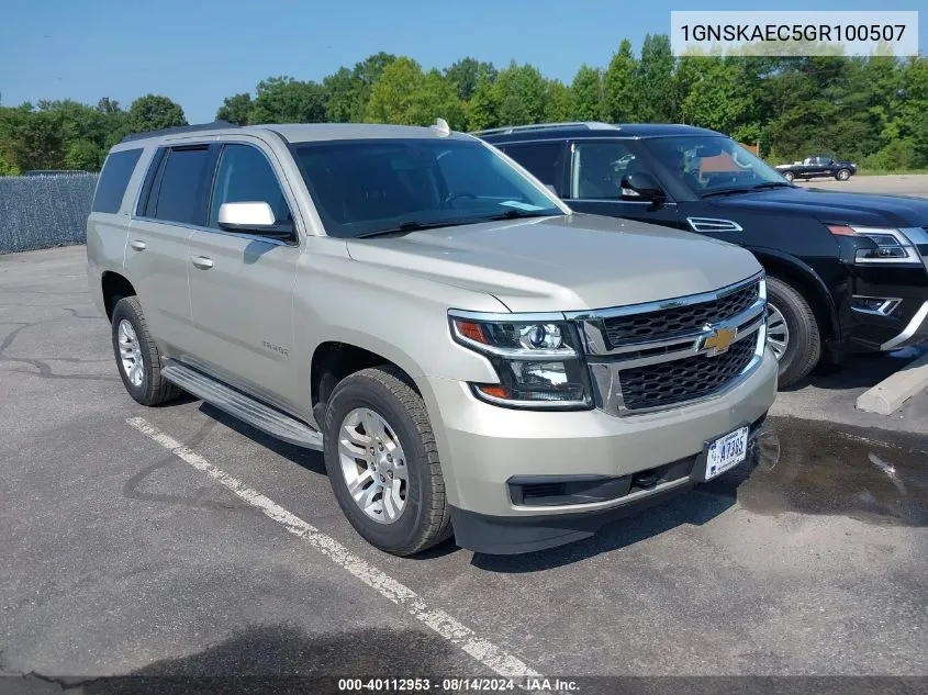 2016 Chevrolet Tahoe K1500 Ls VIN: 1GNSKAEC5GR100507 Lot: 40112953