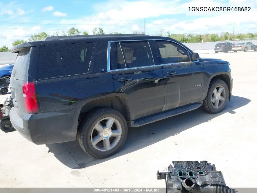 1GNSCAKC8GR468682 2016 Chevrolet Tahoe Ls