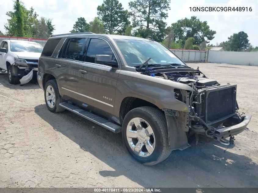 2016 Chevrolet Tahoe Lt VIN: 1GNSCBKC9GR448916 Lot: 40178411