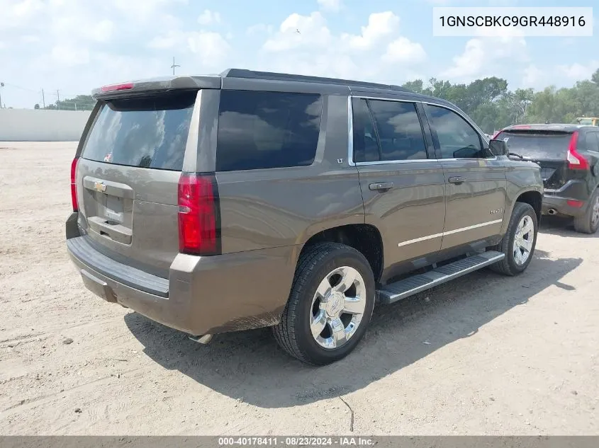 2016 Chevrolet Tahoe Lt VIN: 1GNSCBKC9GR448916 Lot: 40178411