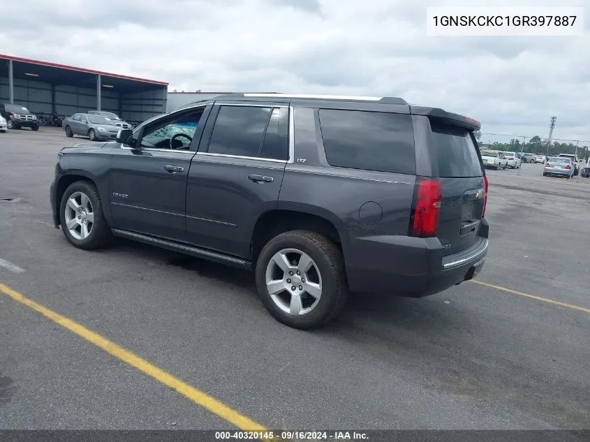 2016 Chevrolet Tahoe Ltz VIN: 1GNSKCKC1GR397887 Lot: 40320145