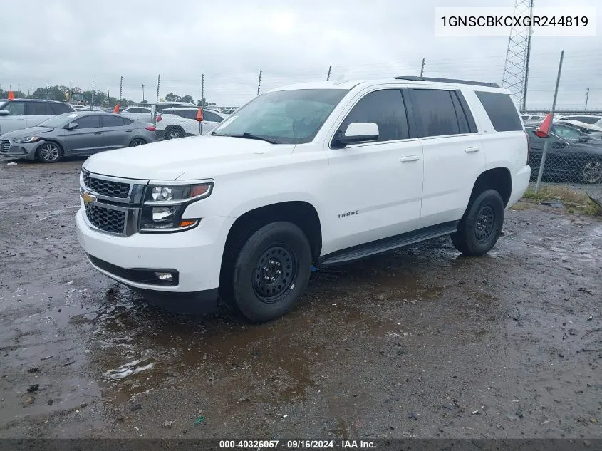 1GNSCBKCXGR244819 2016 Chevrolet Tahoe Lt