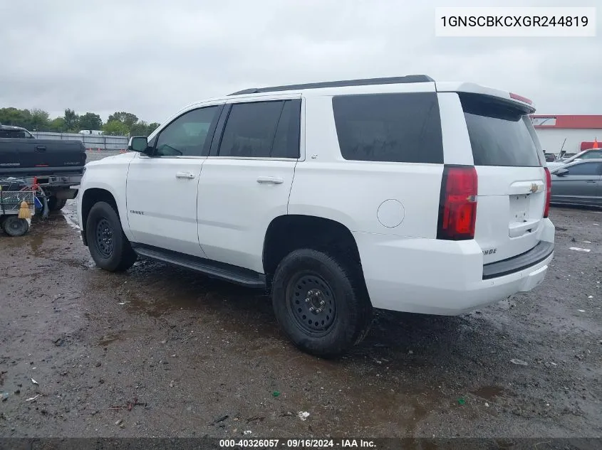 1GNSCBKCXGR244819 2016 Chevrolet Tahoe Lt