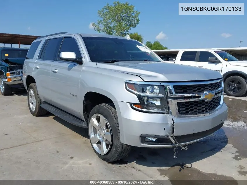 1GNSCBKC0GR170133 2016 Chevrolet Tahoe Lt