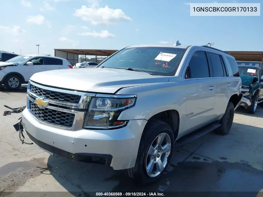 2016 Chevrolet Tahoe Lt VIN: 1GNSCBKC0GR170133 Lot: 40368569