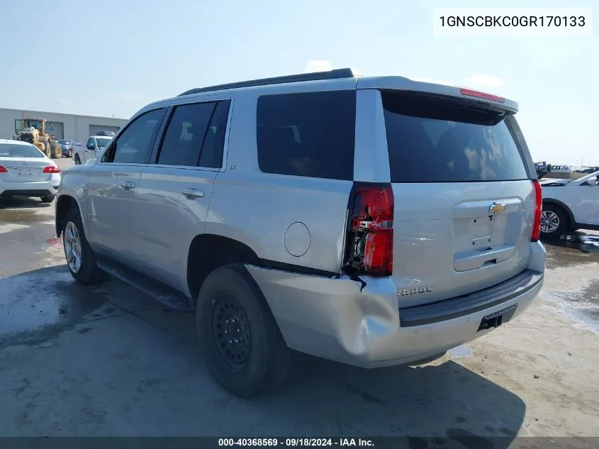 2016 Chevrolet Tahoe Lt VIN: 1GNSCBKC0GR170133 Lot: 40368569