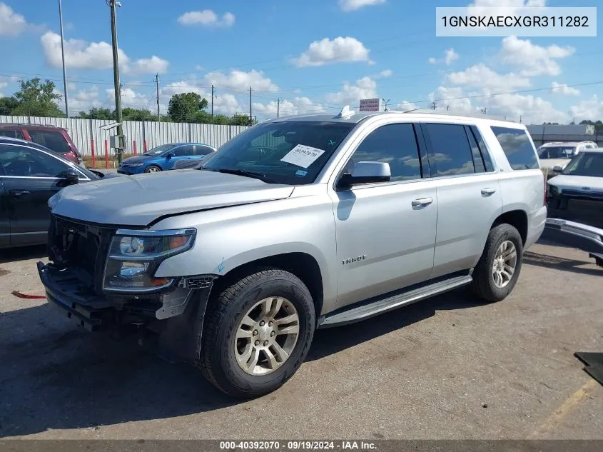 2016 Chevrolet Tahoe Ls VIN: 1GNSKAECXGR311282 Lot: 40392070