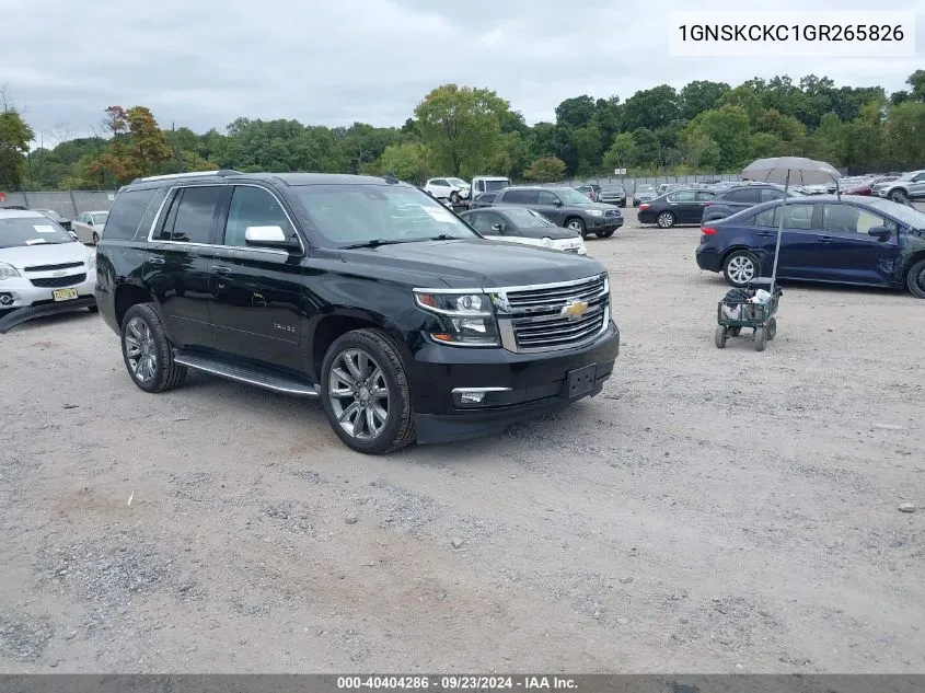 1GNSKCKC1GR265826 2016 Chevrolet Tahoe Ltz