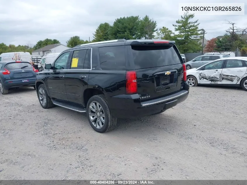 1GNSKCKC1GR265826 2016 Chevrolet Tahoe Ltz