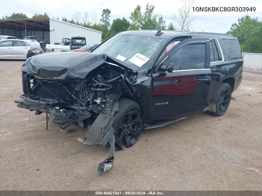 1GNSKBKC8GR303949 2016 Chevrolet Tahoe Lt