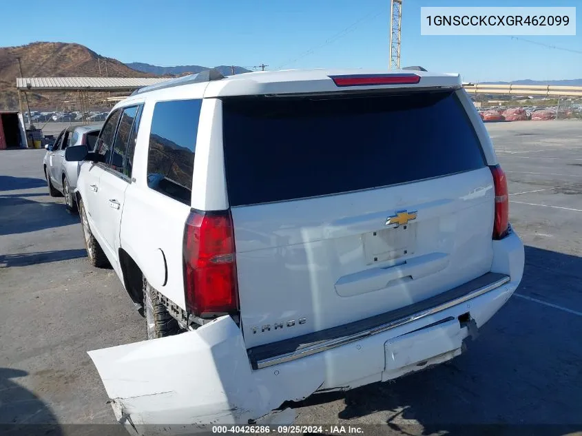 2016 Chevrolet Tahoe Ltz VIN: 1GNSCCKCXGR462099 Lot: 40426286