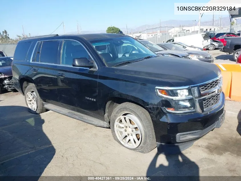 1GNSCBKC2GR329184 2016 Chevrolet Tahoe Lt