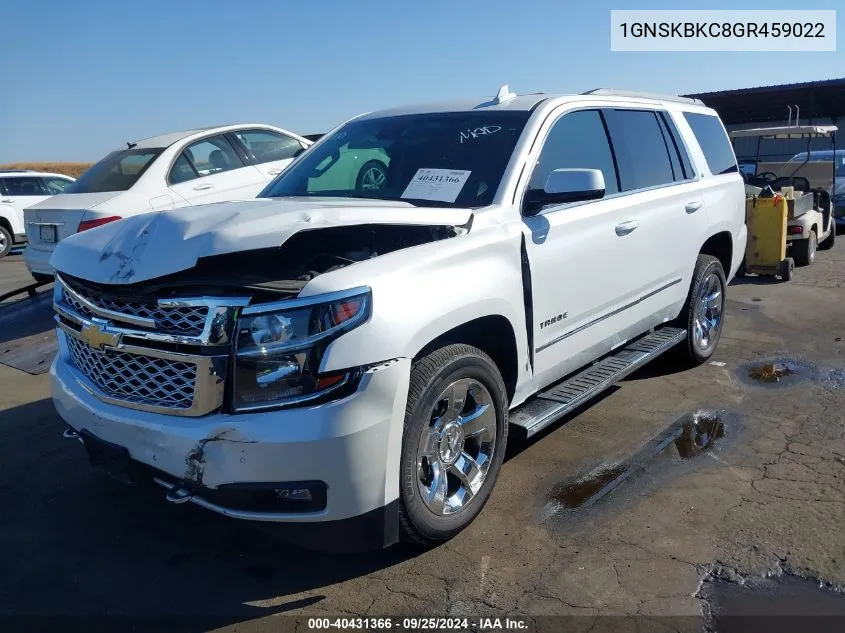 1GNSKBKC8GR459022 2016 Chevrolet Tahoe Lt