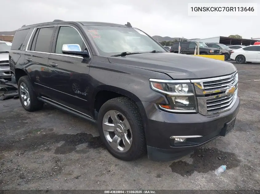 1GNSKCKC7GR113646 2016 Chevrolet Tahoe Ltz