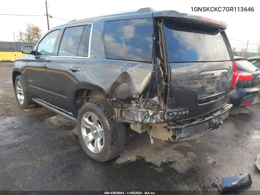 1GNSKCKC7GR113646 2016 Chevrolet Tahoe Ltz