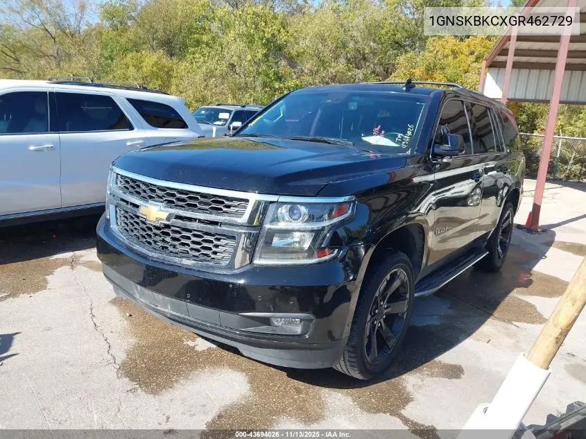 1GNSKBKCXGR462729 2016 Chevrolet Tahoe Lt