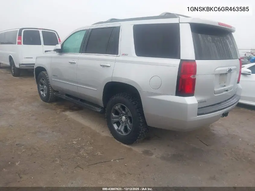 1GNSKBKC6GR463585 2016 Chevrolet Tahoe Lt
