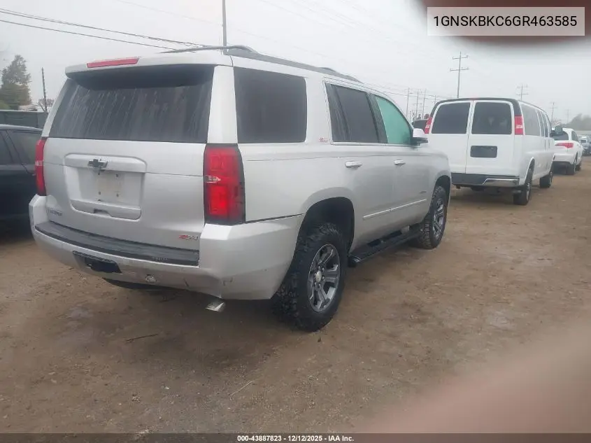 1GNSKBKC6GR463585 2016 Chevrolet Tahoe Lt
