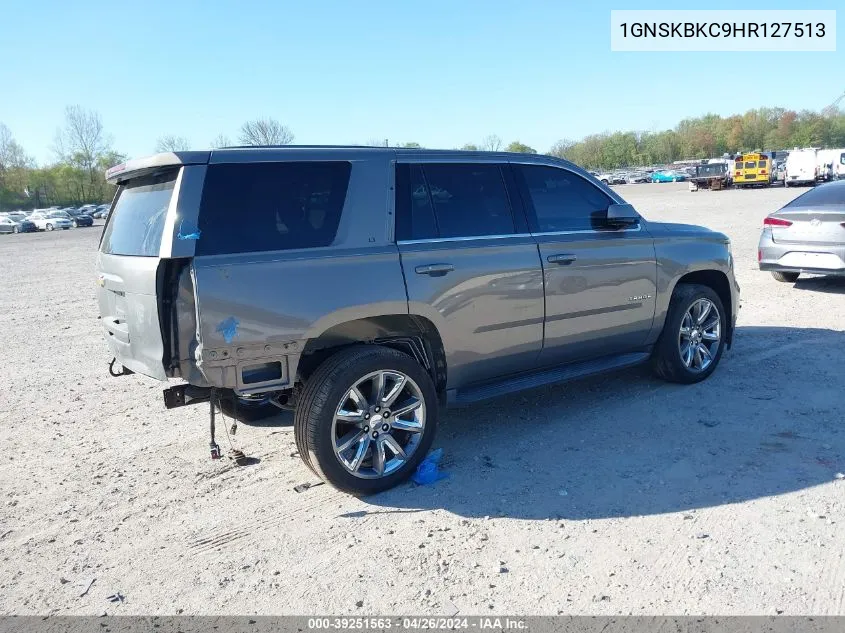 2017 Chevrolet Tahoe Lt VIN: 1GNSKBKC9HR127513 Lot: 39251563