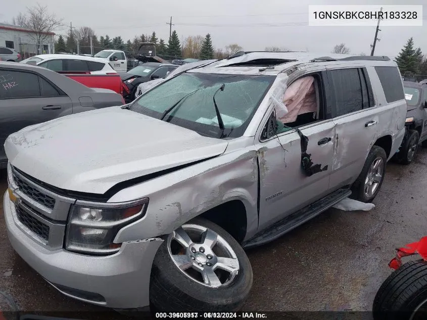 2017 Chevrolet Tahoe Lt VIN: 1GNSKBKC8HR183328 Lot: 39605917