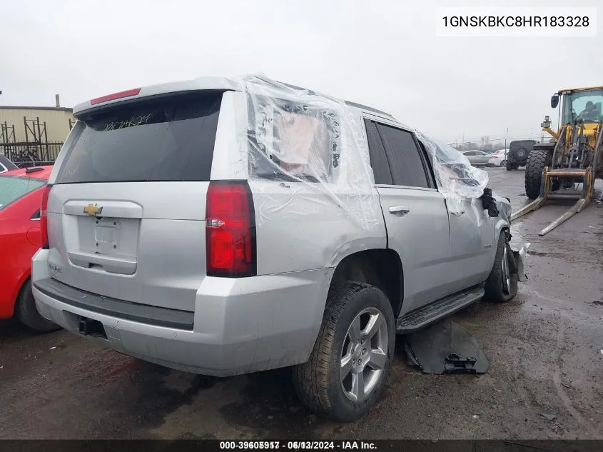 2017 Chevrolet Tahoe Lt VIN: 1GNSKBKC8HR183328 Lot: 39605917