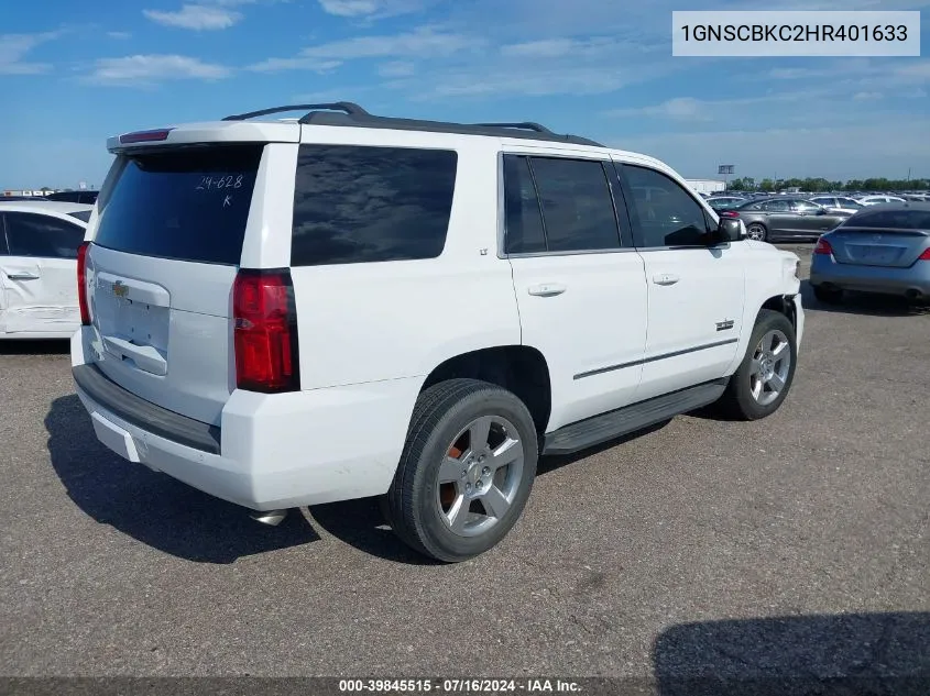 2017 Chevrolet Tahoe Lt VIN: 1GNSCBKC2HR401633 Lot: 39845515