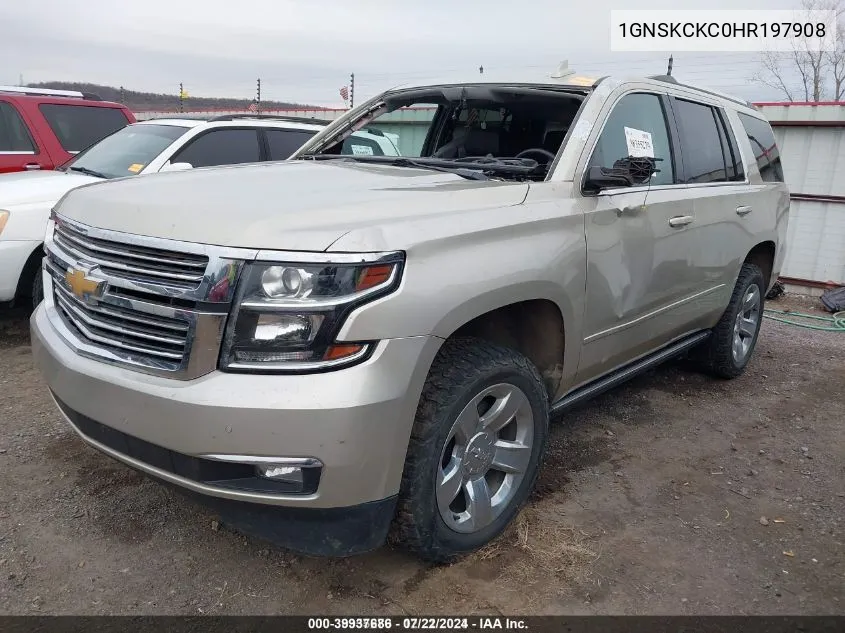 2017 Chevrolet Tahoe Premier VIN: 1GNSKCKC0HR197908 Lot: 39937686