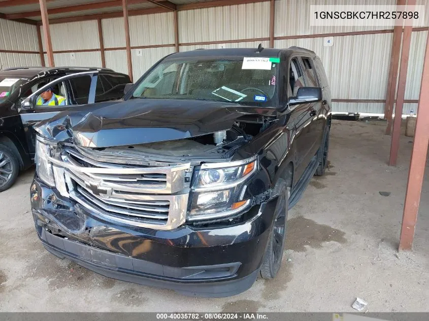 1GNSCBKC7HR257898 2017 Chevrolet Tahoe Lt