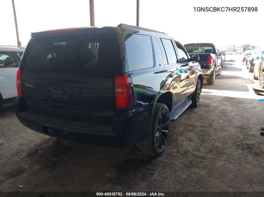 2017 Chevrolet Tahoe Lt VIN: 1GNSCBKC7HR257898 Lot: 40035782