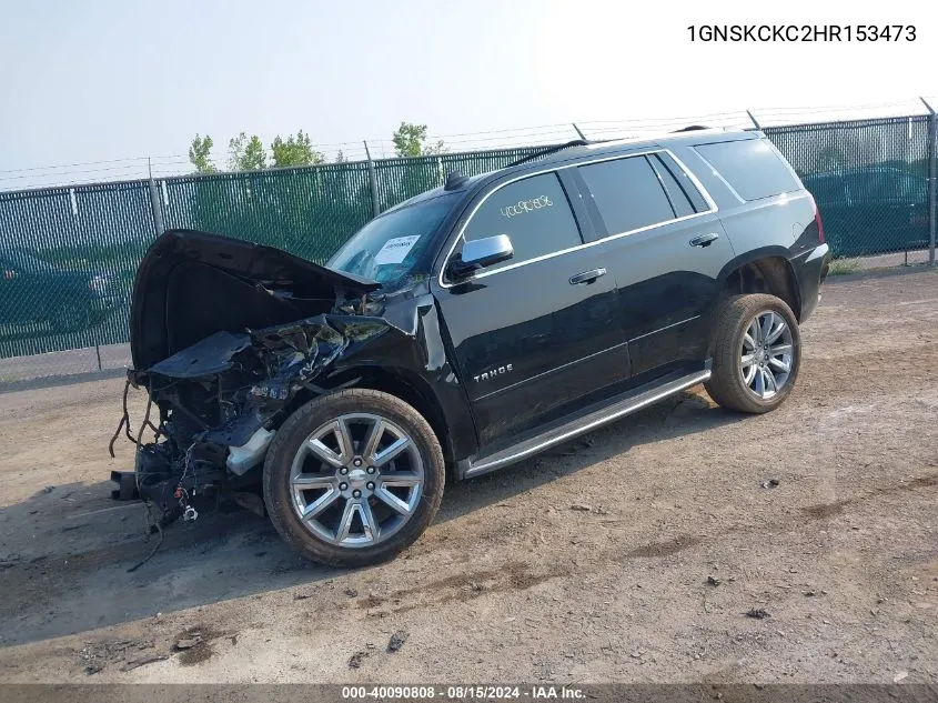 2017 Chevrolet Tahoe Premier VIN: 1GNSKCKC2HR153473 Lot: 40090808