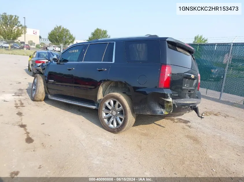 2017 Chevrolet Tahoe Premier VIN: 1GNSKCKC2HR153473 Lot: 40090808