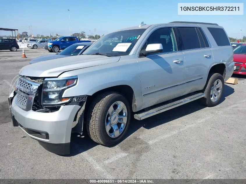 2017 Chevrolet Tahoe Lt VIN: 1GNSCBKC5HR372211 Lot: 40096651