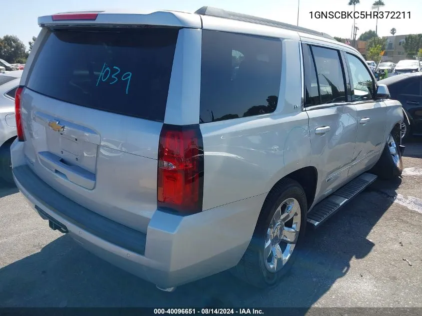 1GNSCBKC5HR372211 2017 Chevrolet Tahoe Lt