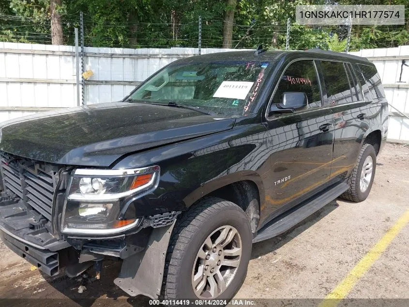 2017 Chevrolet Tahoe Ls VIN: 1GNSKAKC1HR177574 Lot: 40114419