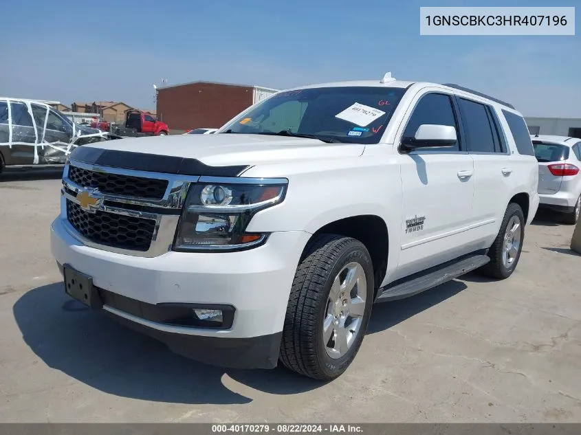 1GNSCBKC3HR407196 2017 Chevrolet Tahoe Lt