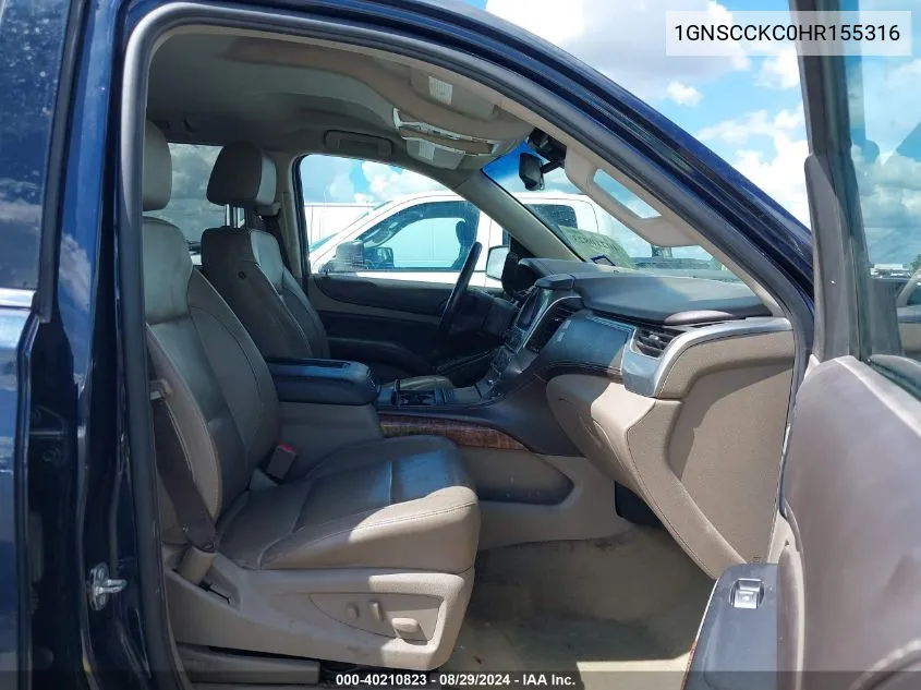 1GNSCCKC0HR155316 2017 Chevrolet Tahoe Premier