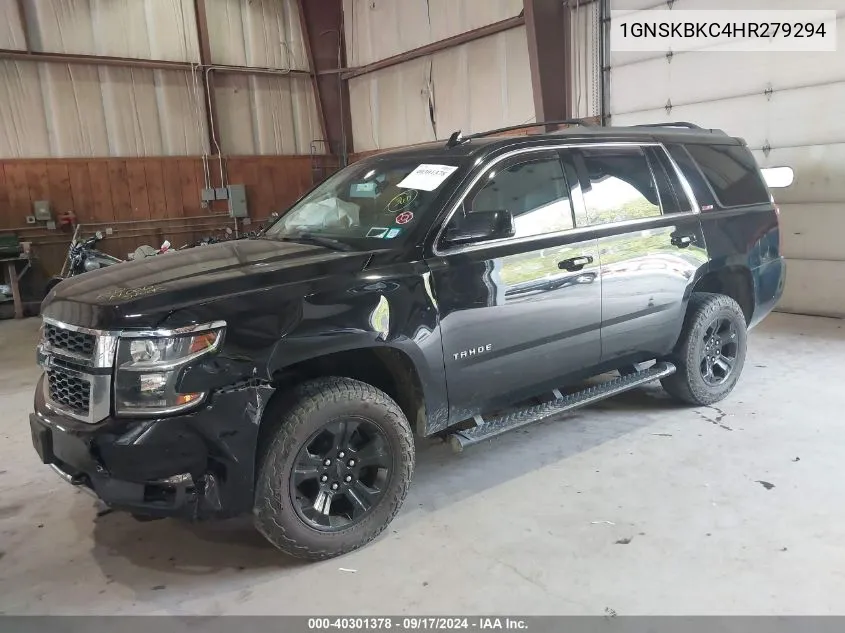 2017 Chevrolet Tahoe Lt VIN: 1GNSKBKC4HR279294 Lot: 40301378