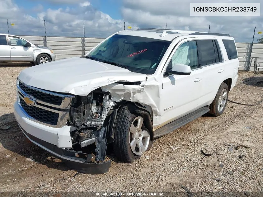 1GNSCBKC5HR238749 2017 Chevrolet Tahoe Lt