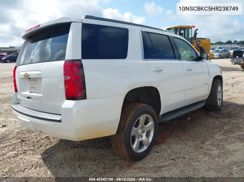 1GNSCBKC5HR238749 2017 Chevrolet Tahoe Lt