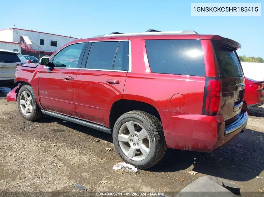 2017 Chevrolet Tahoe Premier VIN: 1GNSKCKC5HR185415 Lot: 40369711