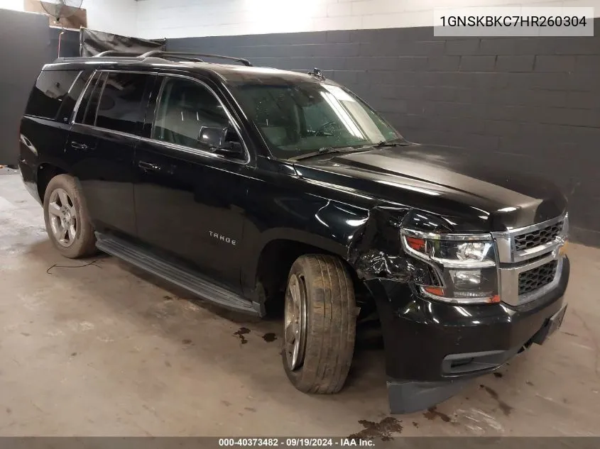 2017 Chevrolet Tahoe Lt VIN: 1GNSKBKC7HR260304 Lot: 40373482