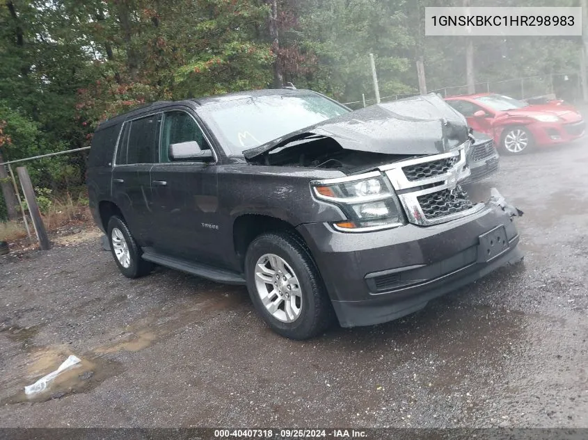 2017 Chevrolet Tahoe Lt VIN: 1GNSKBKC1HR298983 Lot: 40407318