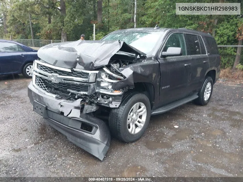 1GNSKBKC1HR298983 2017 Chevrolet Tahoe Lt