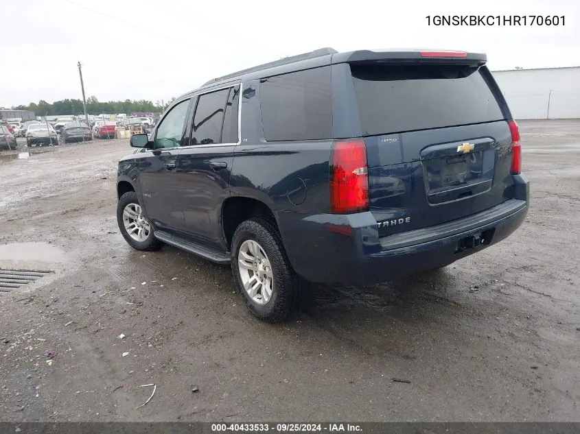 1GNSKBKC1HR170601 2017 Chevrolet Tahoe Lt