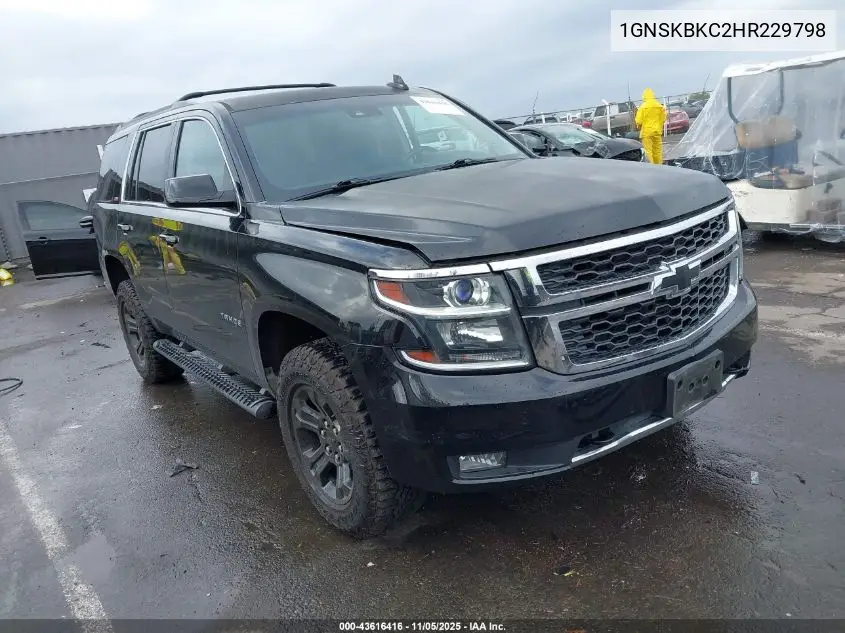 1GNSKBKC2HR229798 2017 Chevrolet Tahoe Lt