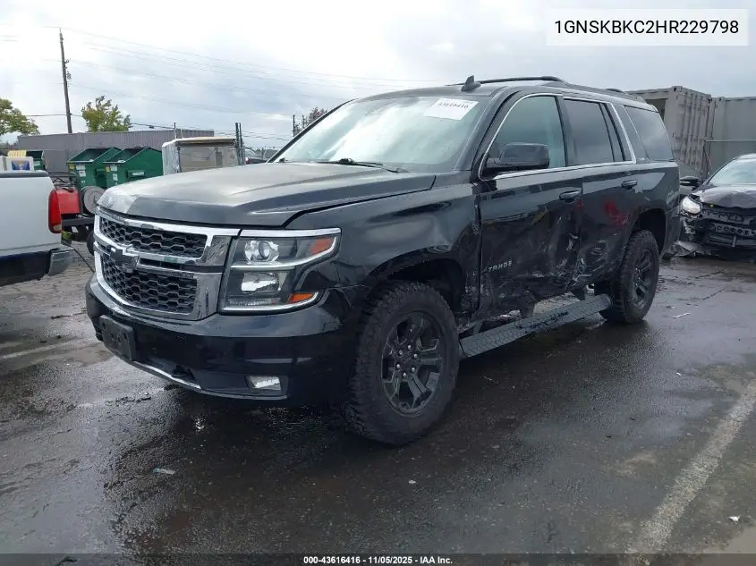 1GNSKBKC2HR229798 2017 Chevrolet Tahoe Lt