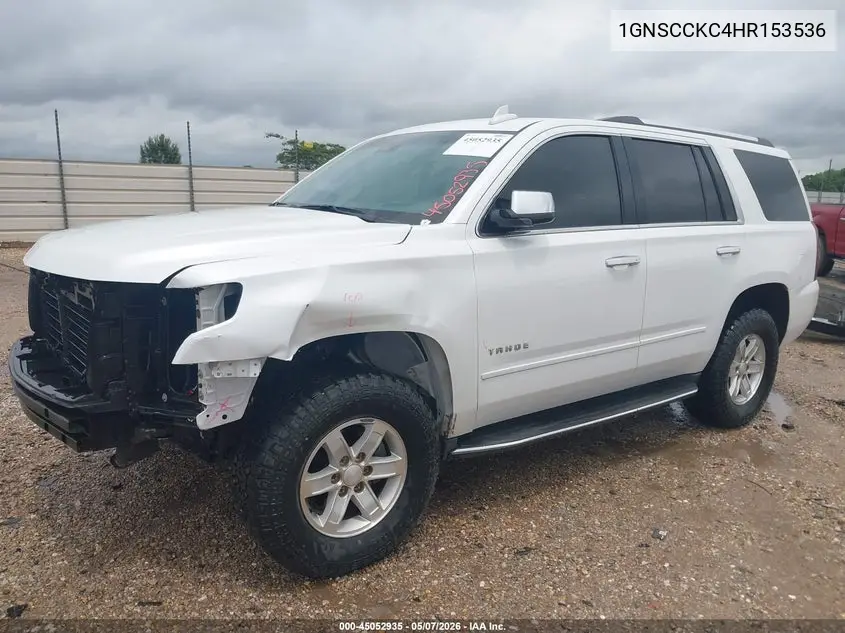 2017 Chevrolet Tahoe Premier VIN: 1GNSCCKC4HR153536 Lot: 45052935