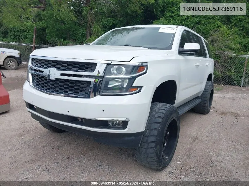 2018 Chevrolet Tahoe Commercial VIN: 1GNLCDEC5JR369116 Lot: 39463914