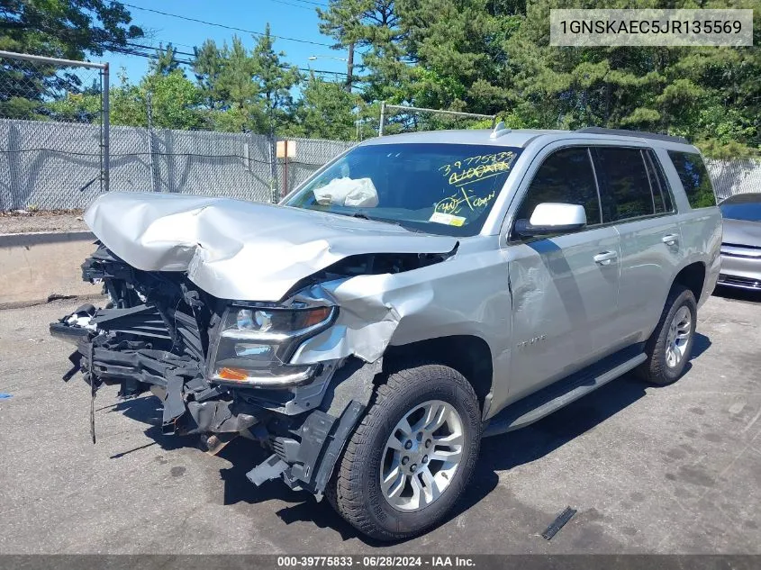 2018 Chevrolet Tahoe Ls VIN: 1GNSKAEC5JR135569 Lot: 39775833